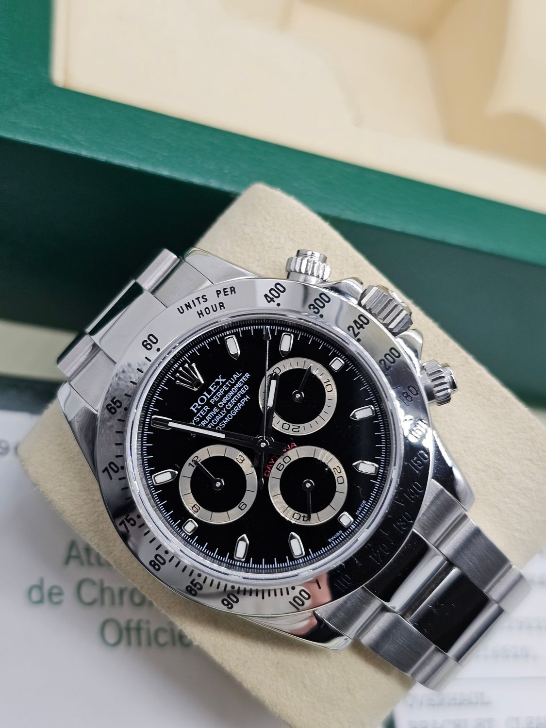 Rolex Cosmograph Daytona Black Dial Watch - 116520 2006 Full Collectors Set