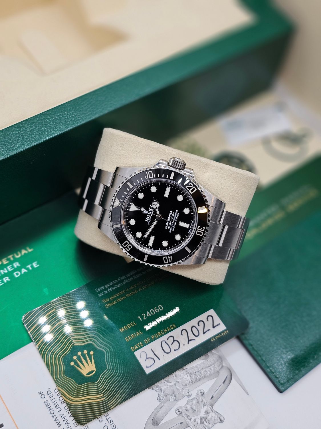 Rolex Submariner Watch 124060, 41mm, Full Set 2022