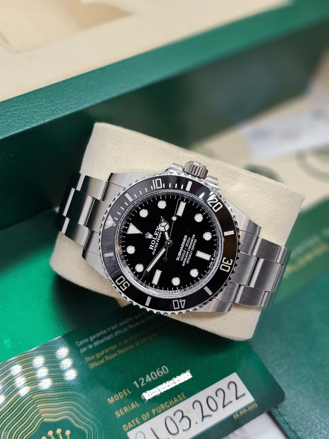 Rolex Submariner Watch 124060, 41mm, Full Set 2022