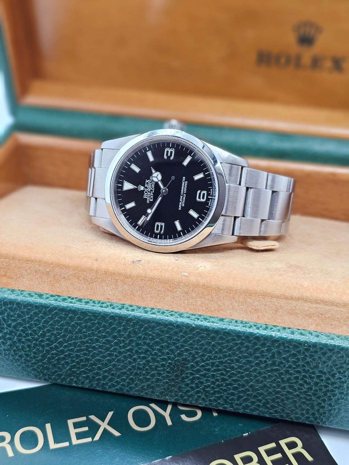 Rolex Explorer 36mm Watch 114270, 2004 Collectors Set, original purchase receipt