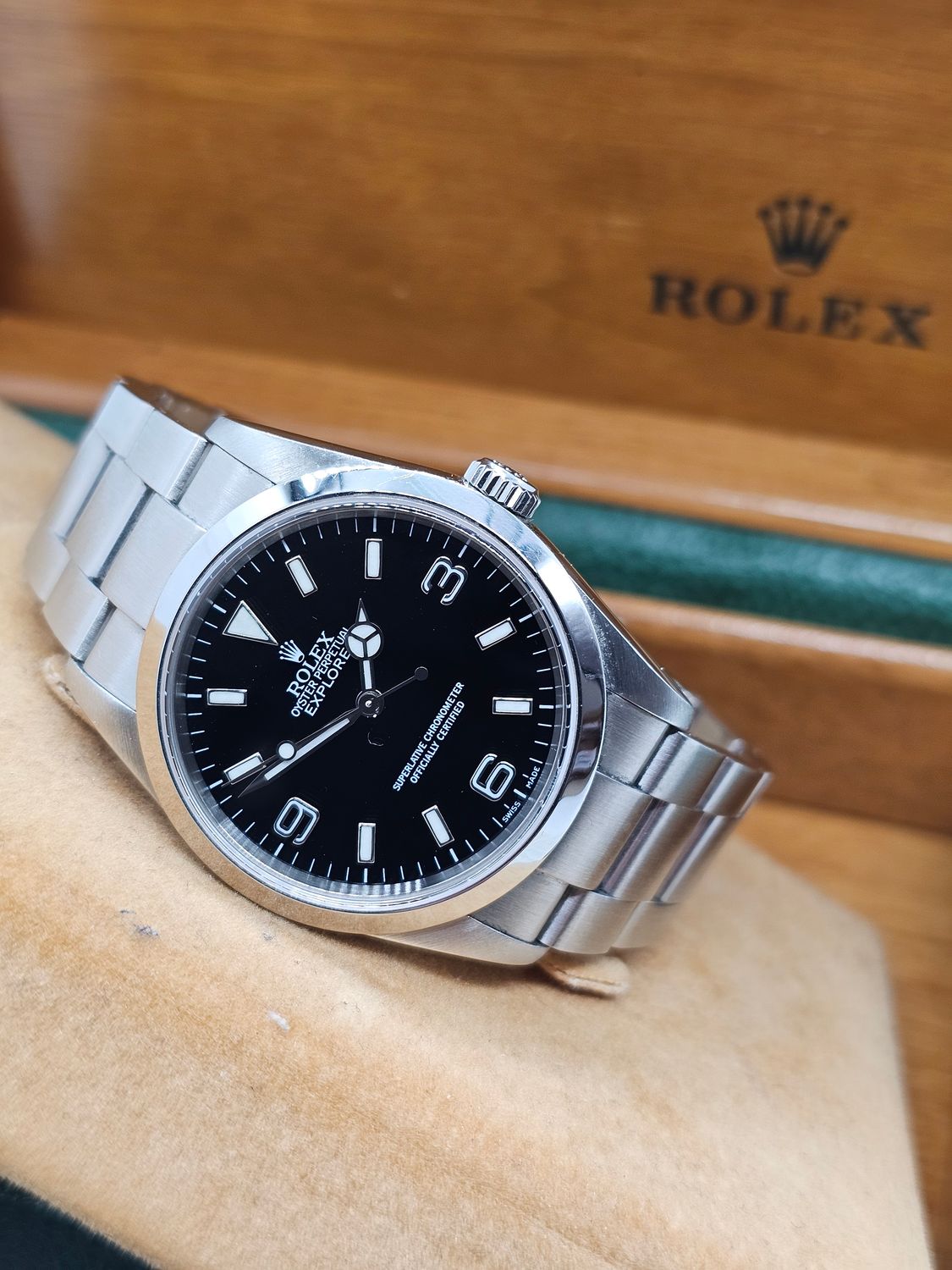 Rolex Explorer 36mm Watch 114270, 2004 Collectors Set, original purchase receipt