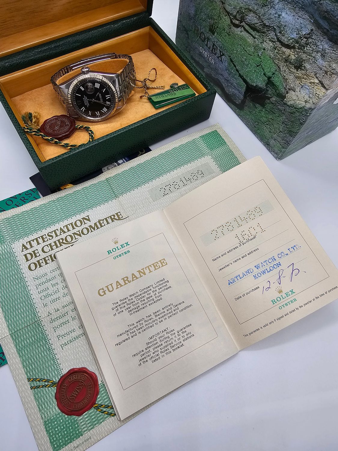 Rolex Datejust 36mm Watch - 1601 Rare Grey Buckley Dial, Inc Box &amp; Papers