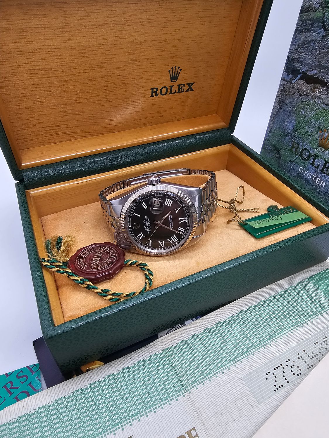 Rolex Datejust 36mm Watch - 1601 Rare Grey Buckley Dial, Inc Box &amp; Papers