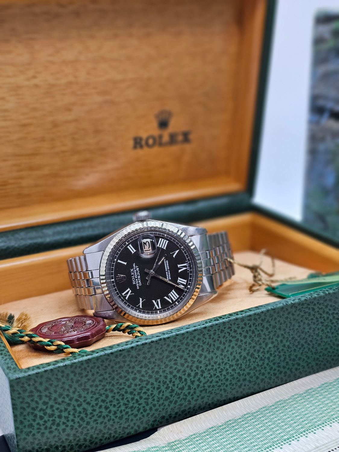 Rolex Datejust 36mm Watch - 1601 Rare Grey Buckley Dial, Inc Box &amp; Papers