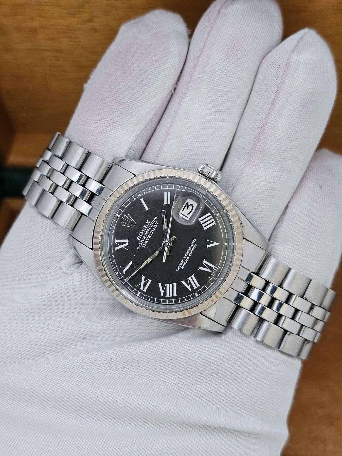 Rolex Datejust 36mm Watch - 1601 Rare Grey Buckley Dial, Inc Box &amp; Papers