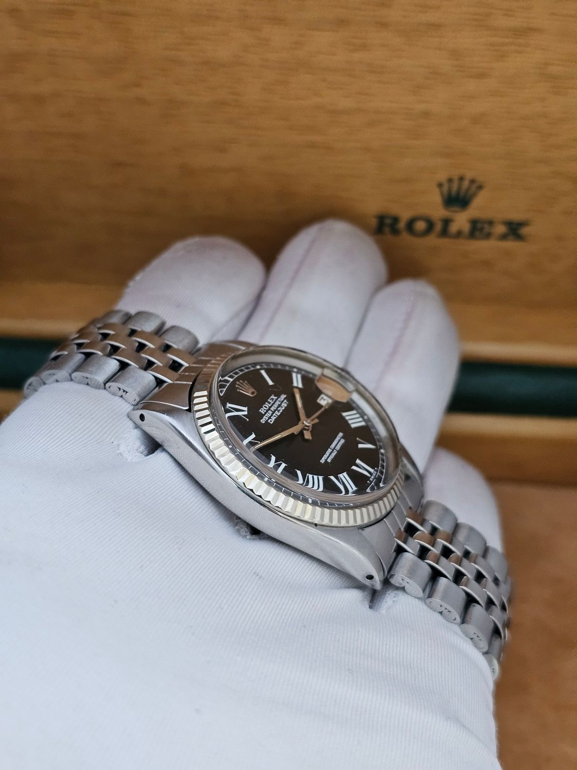 Rolex Datejust 36mm Watch - 1601 Rare Grey Buckley Dial, Inc Box &amp; Papers