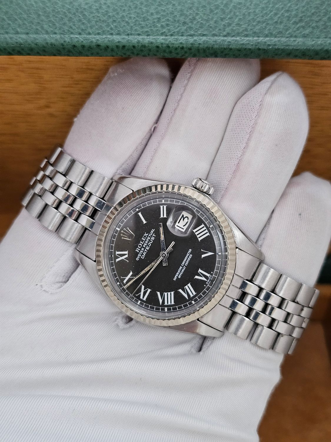 Rolex Datejust 36mm Watch - 1601 Rare Grey Buckley Dial, Inc Box &amp; Papers