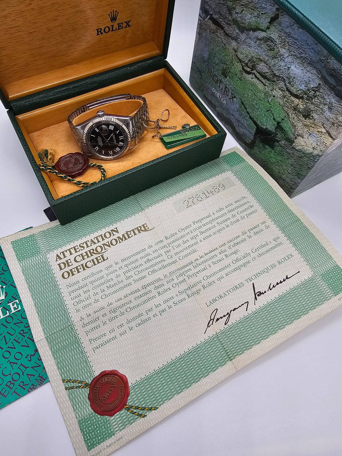 Rolex Datejust 36mm Watch - 1601 Rare Grey Buckley Dial, Inc Box &amp; Papers