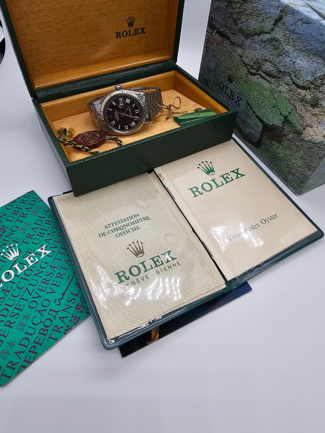 Rolex Datejust 36mm Watch - 1601 Rare Grey Buckley Dial, Inc Box &amp; Papers