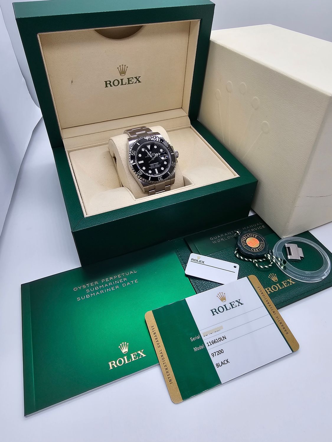 Rolex Submariner Date Watch 116610LN - 2020 Full Set - Unpolished Collectors Set