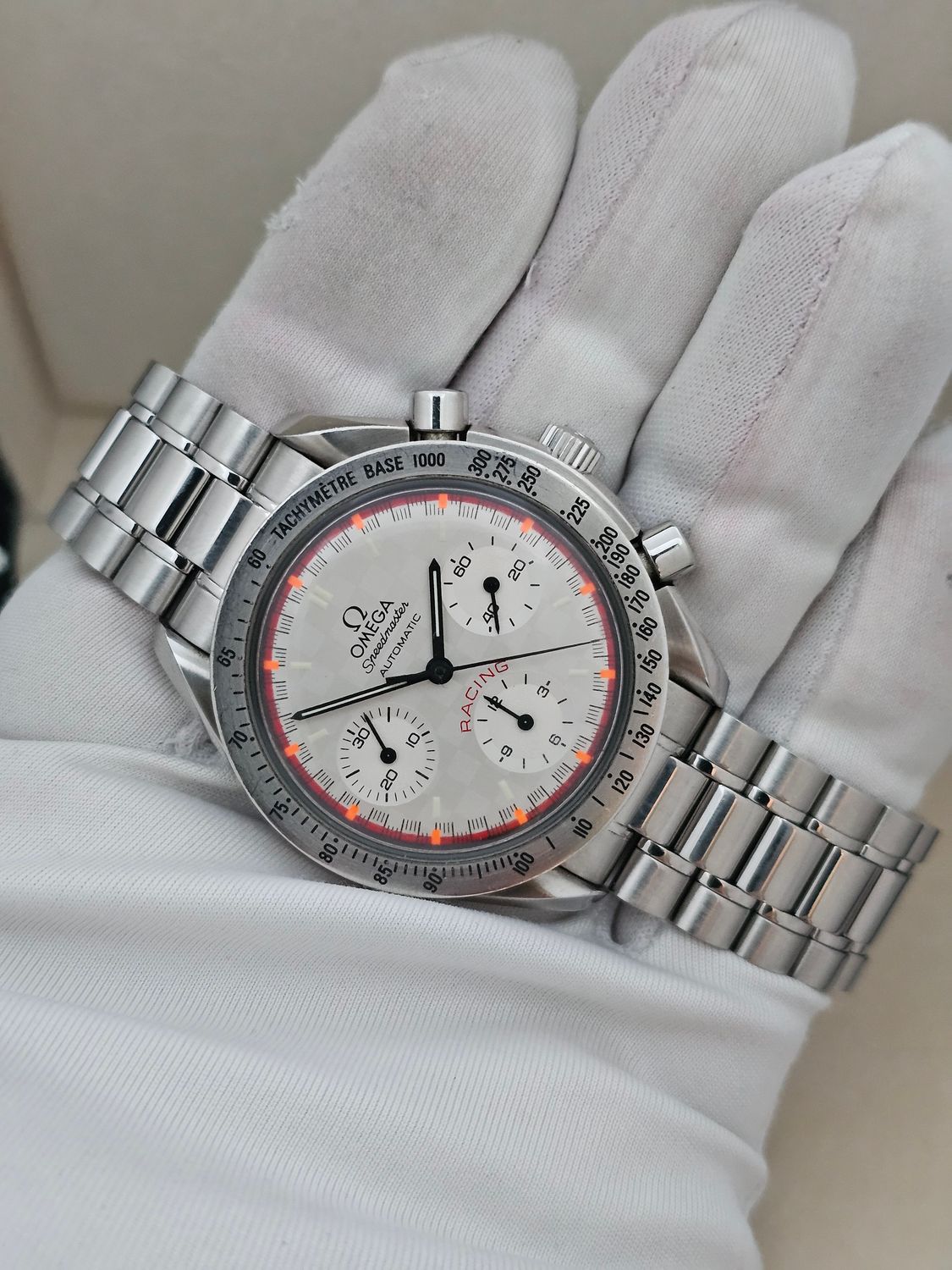OMEGA Speedmaster Racing White Dial Watch - 3518.50 Michael Schumacher Limited Edition