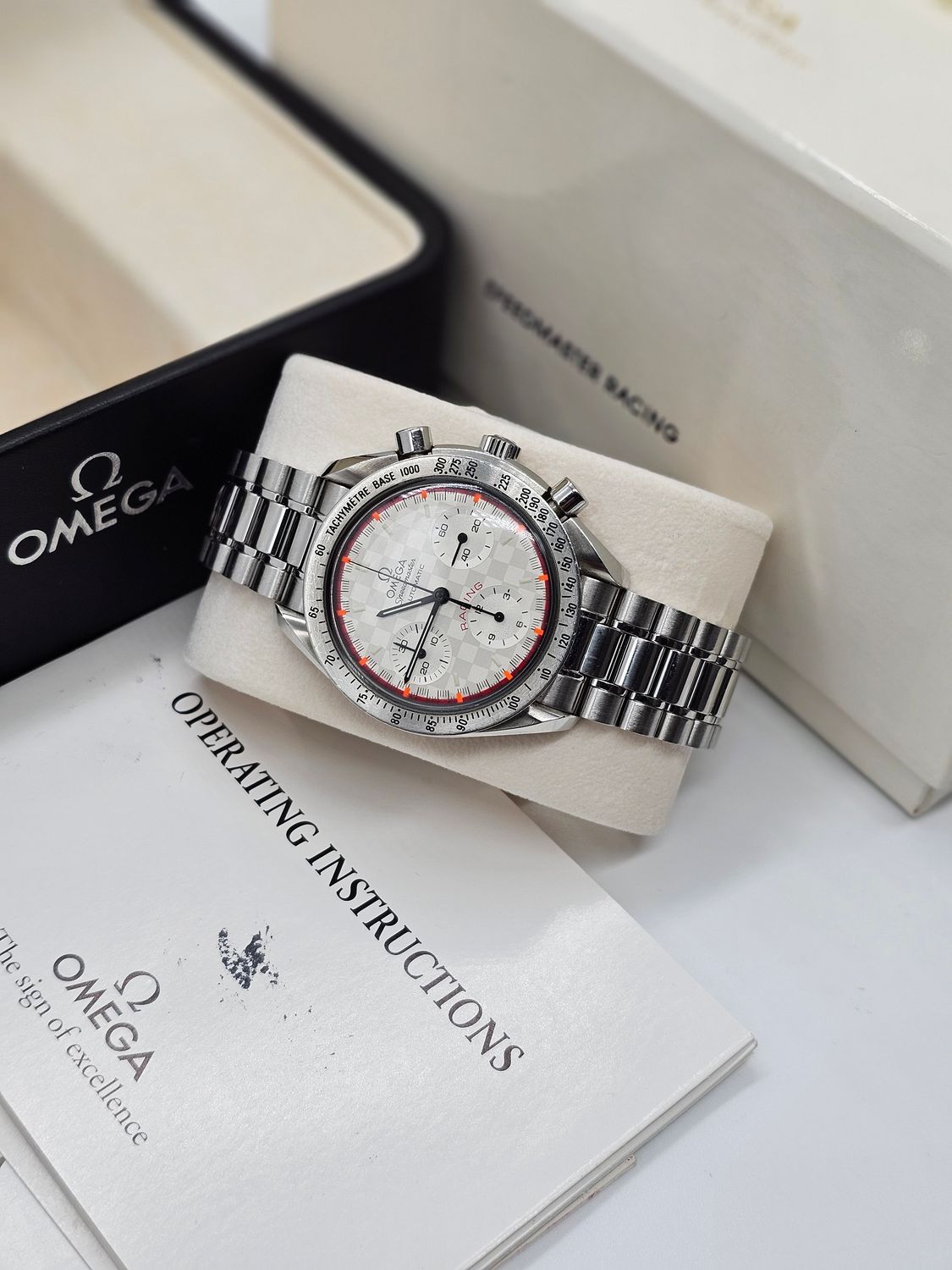 OMEGA Speedmaster Racing White Dial Watch - 3518.50 Michael Schumacher Limited Edition