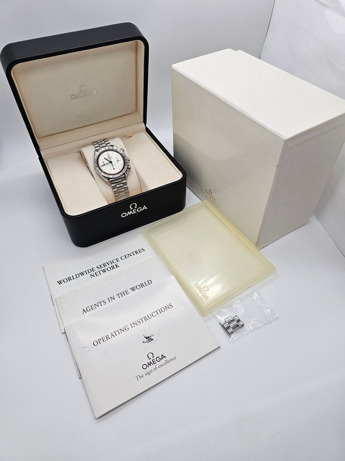 OMEGA Speedmaster Racing White Dial Watch - 3518.50 Michael Schumacher Limited Edition