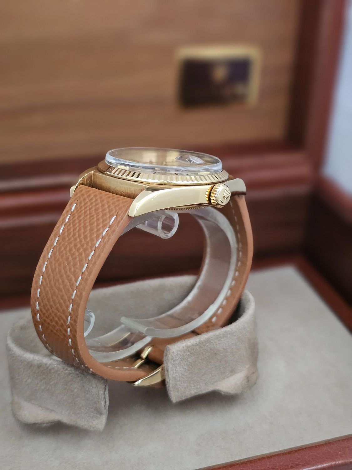 Rolex Day-Date 36mm 18K Gold Original Linen Sigma Dial, Ref 1803 Circa 1972