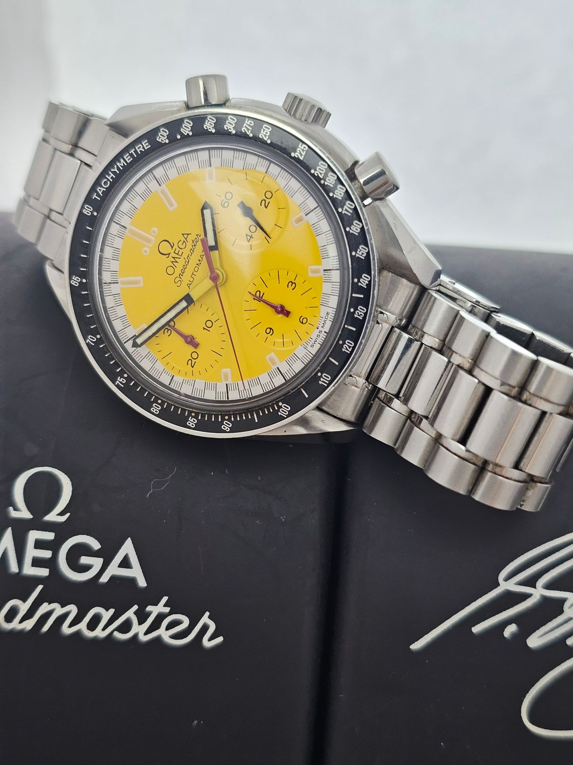OMEGA Speedmaster Chrono Micheal Schumacher Yellow Watch - 3510.12.00