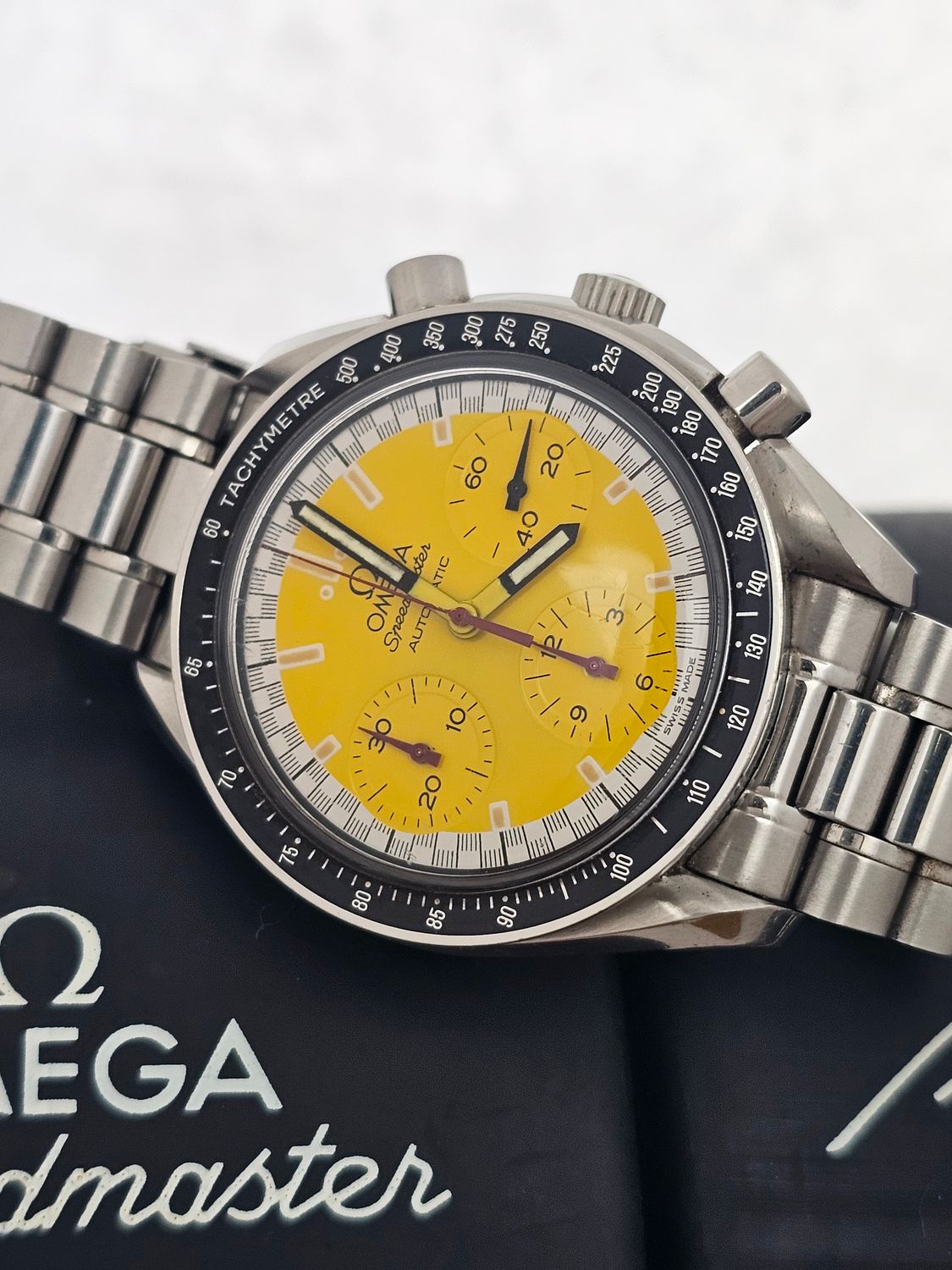 OMEGA Speedmaster Chrono Micheal Schumacher Yellow Watch - 3510.12.00