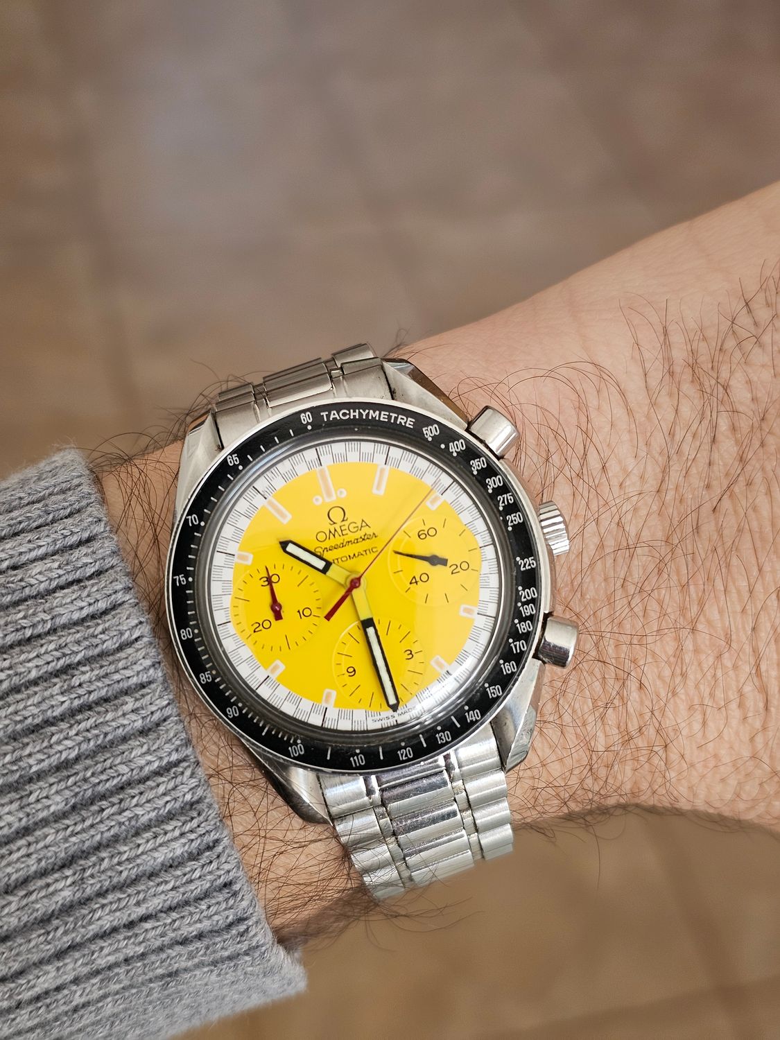 OMEGA Speedmaster Chrono Micheal Schumacher Yellow Watch - 3510.12.00