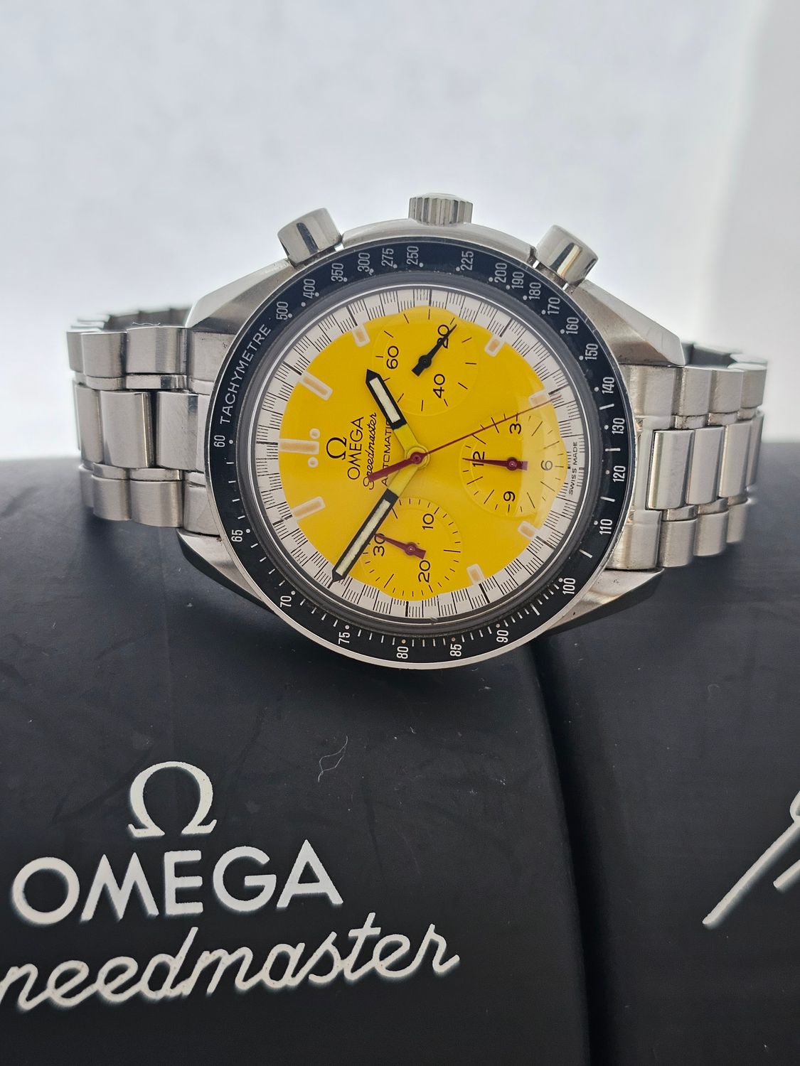 OMEGA Speedmaster Chrono Micheal Schumacher Yellow Watch - 3510.12.00