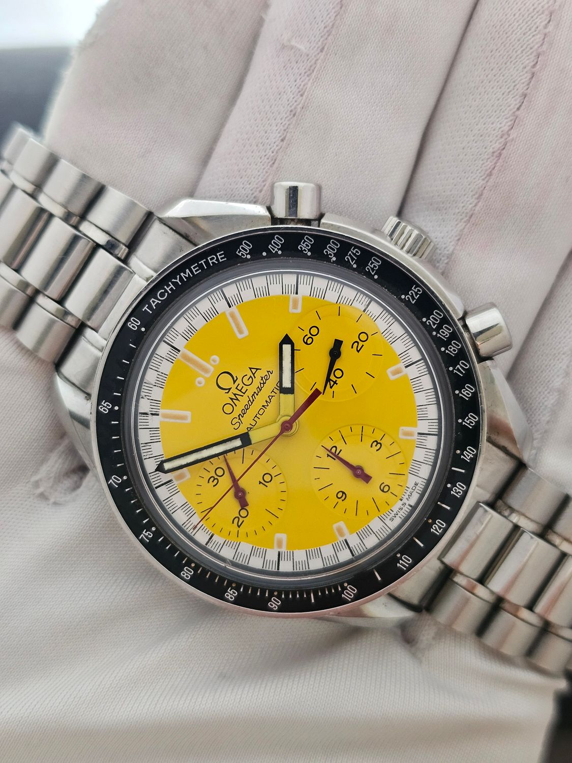 OMEGA Speedmaster Chrono Micheal Schumacher Yellow Watch - 3510.12.00