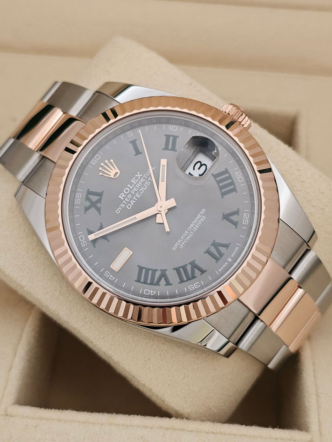 Rolex Datejust 41mm Watch, Ref 126331 Wimbledon, Steel &amp; Rose Gold 2021 Full Set