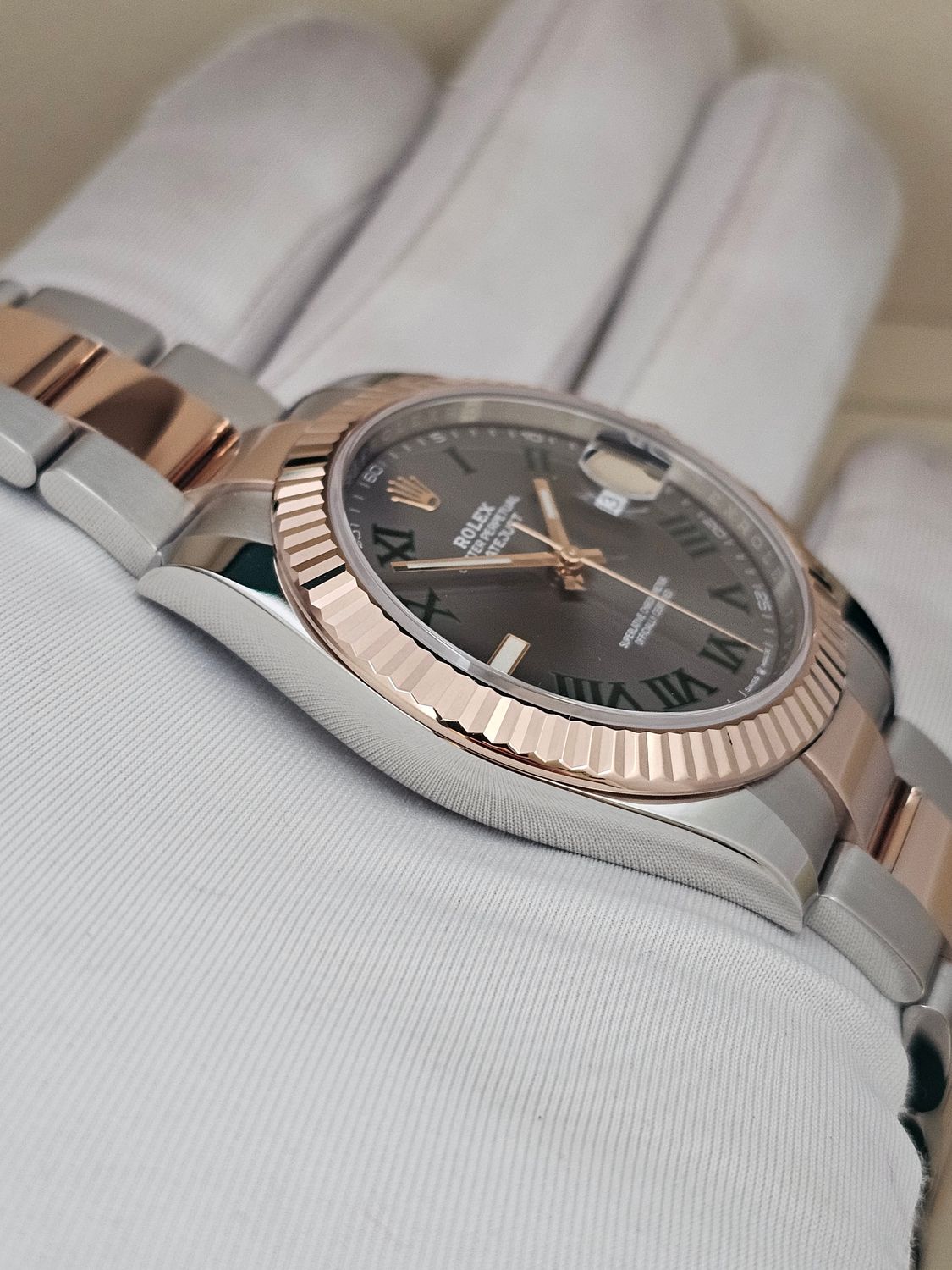 Rolex Datejust 41mm Watch, Ref 126331 Wimbledon, Steel &amp; Rose Gold 2021 Full Set
