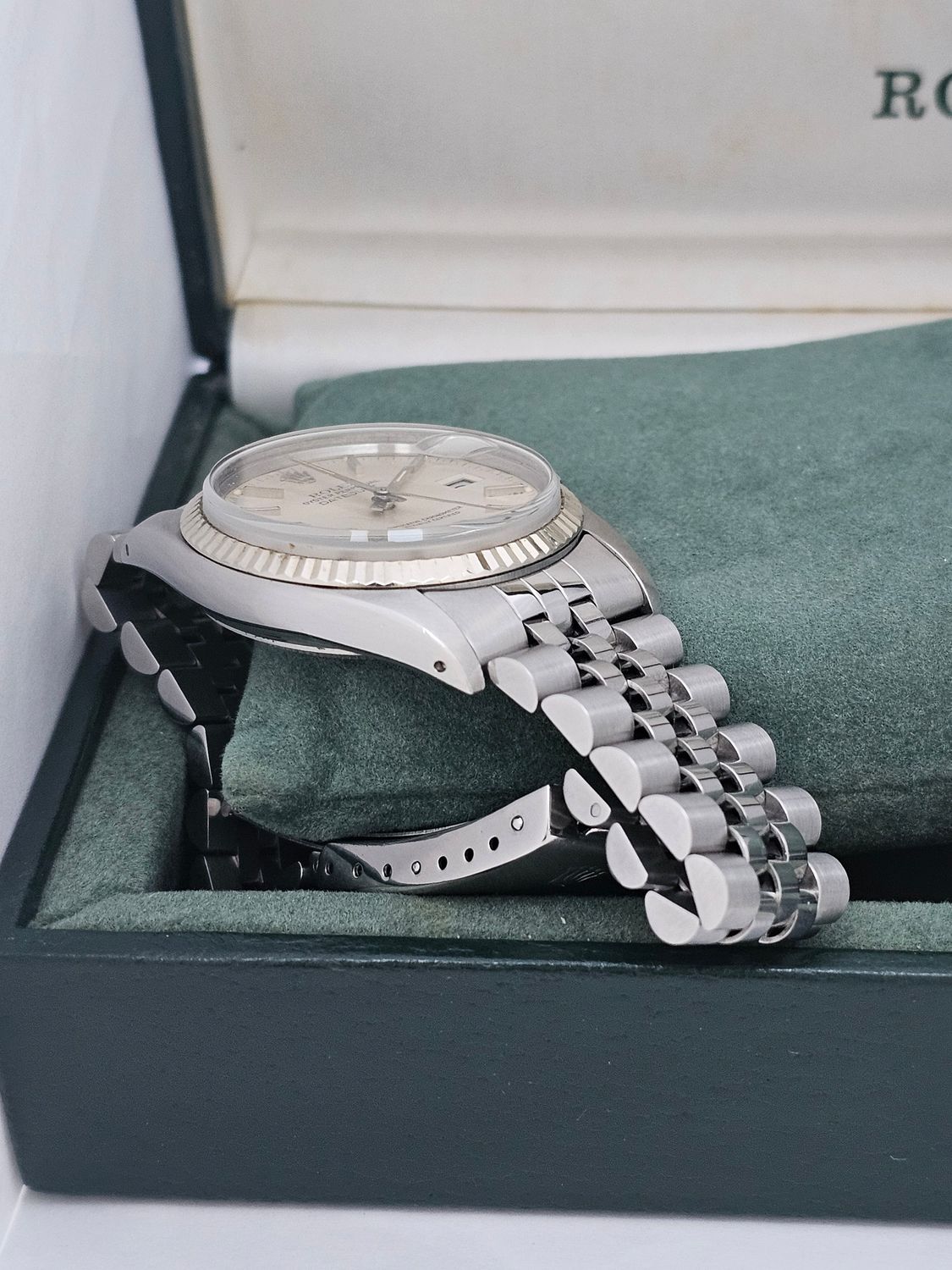 Rolex Datejust Silver Dial Watch - Ref 16014 in Excellent Unpolished Condition