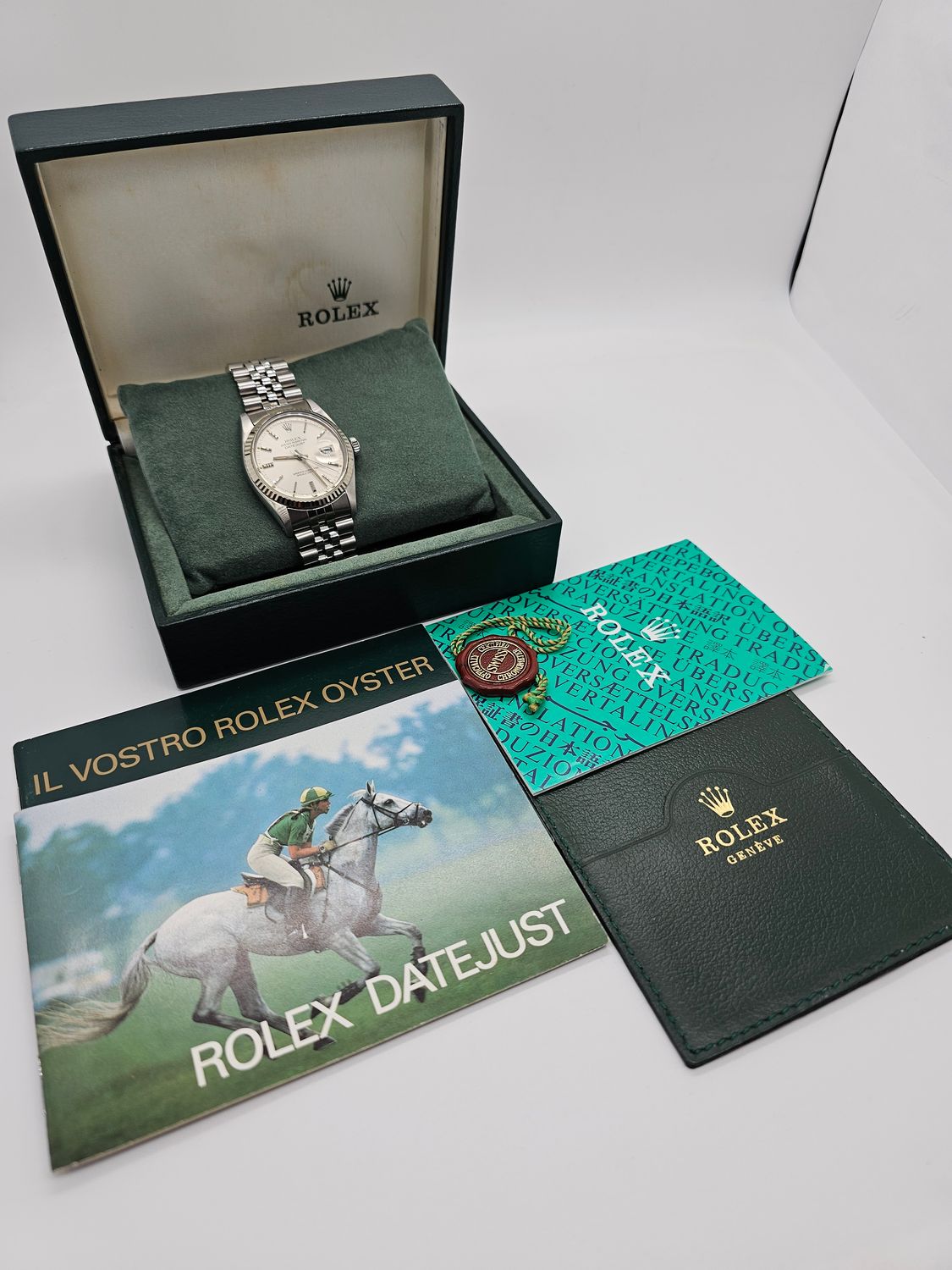 Rolex Datejust Silver Dial Watch - Ref 16014 in Excellent Unpolished Condition