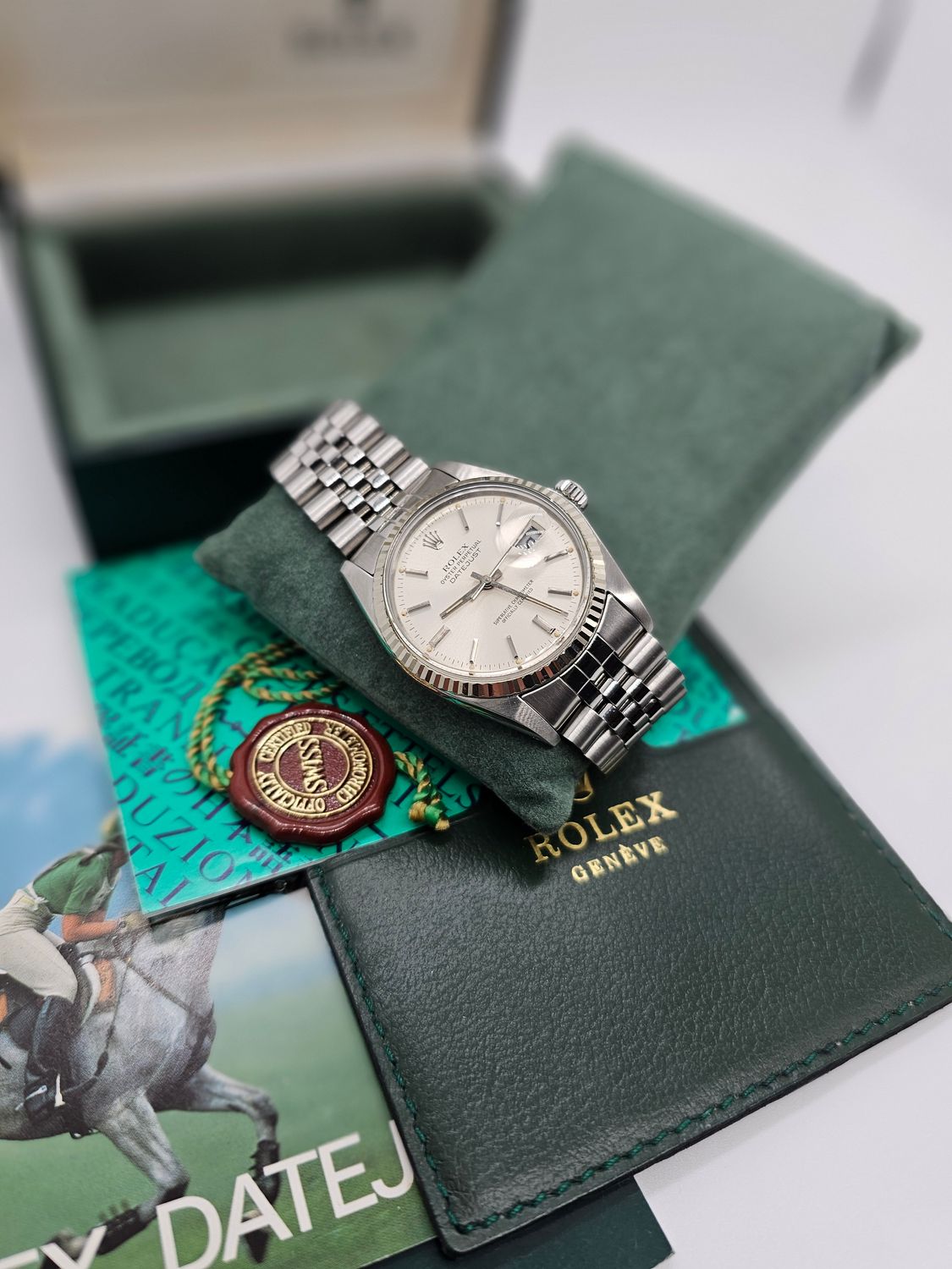 Rolex Datejust Silver Dial Watch - Ref 16014 in Excellent Unpolished Condition
