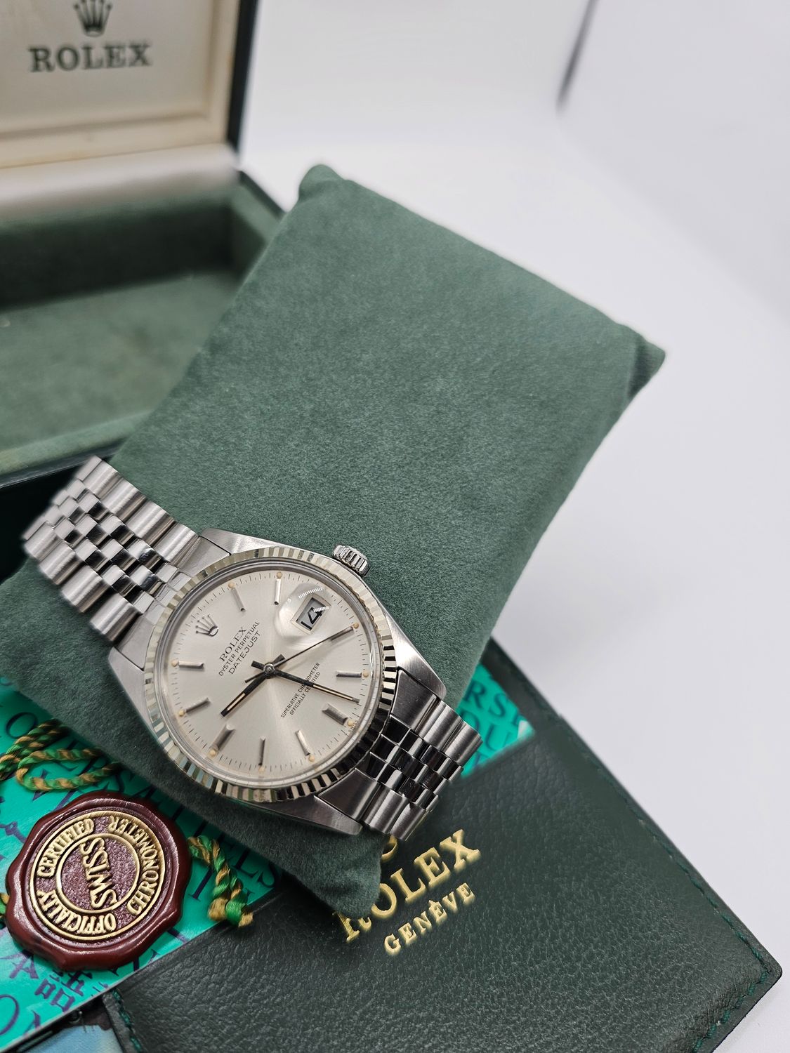Rolex Datejust Silver Dial Watch - Ref 16014 in Excellent Unpolished Condition