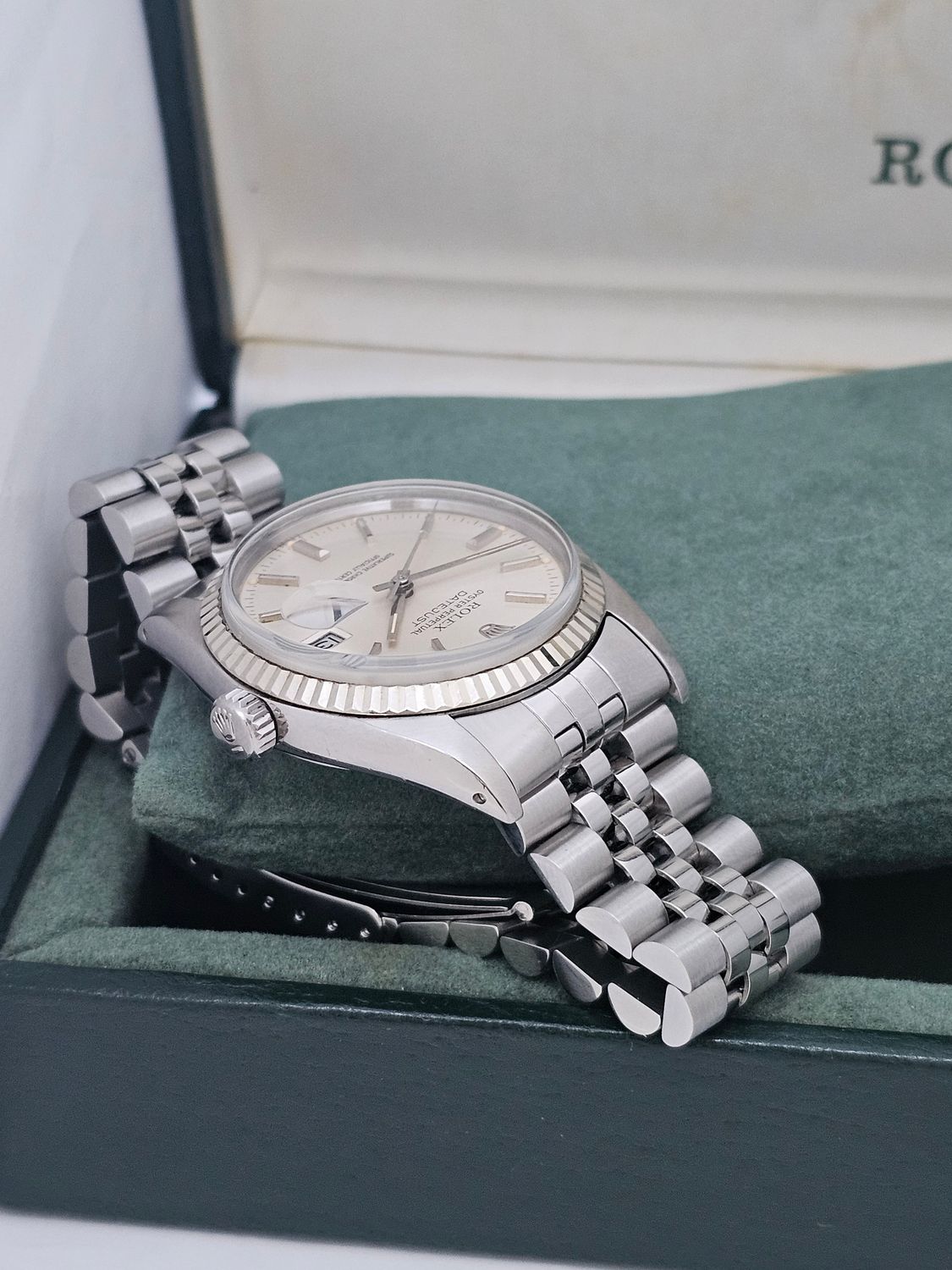 Rolex Datejust Silver Dial Watch - Ref 16014 in Excellent Unpolished Condition