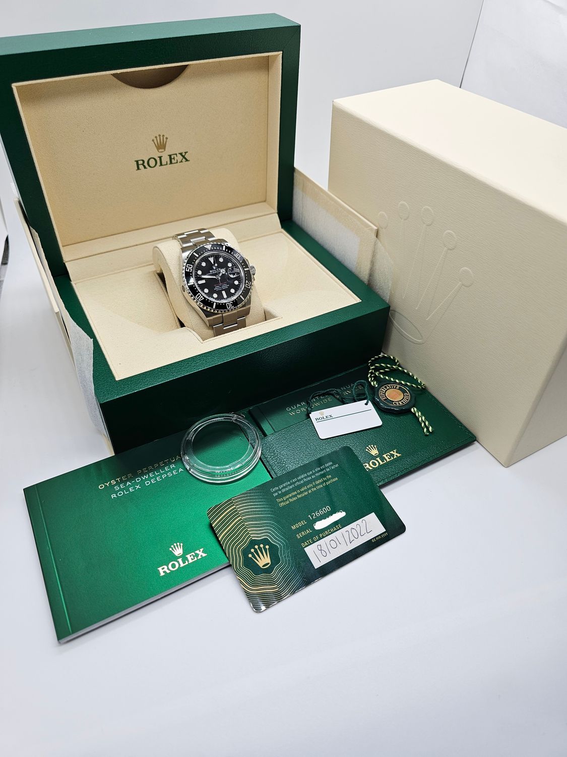 Rolex Sea-Dweller Watch 126600, Red 50th Anniversary - Full Set 2022 New/Unworn