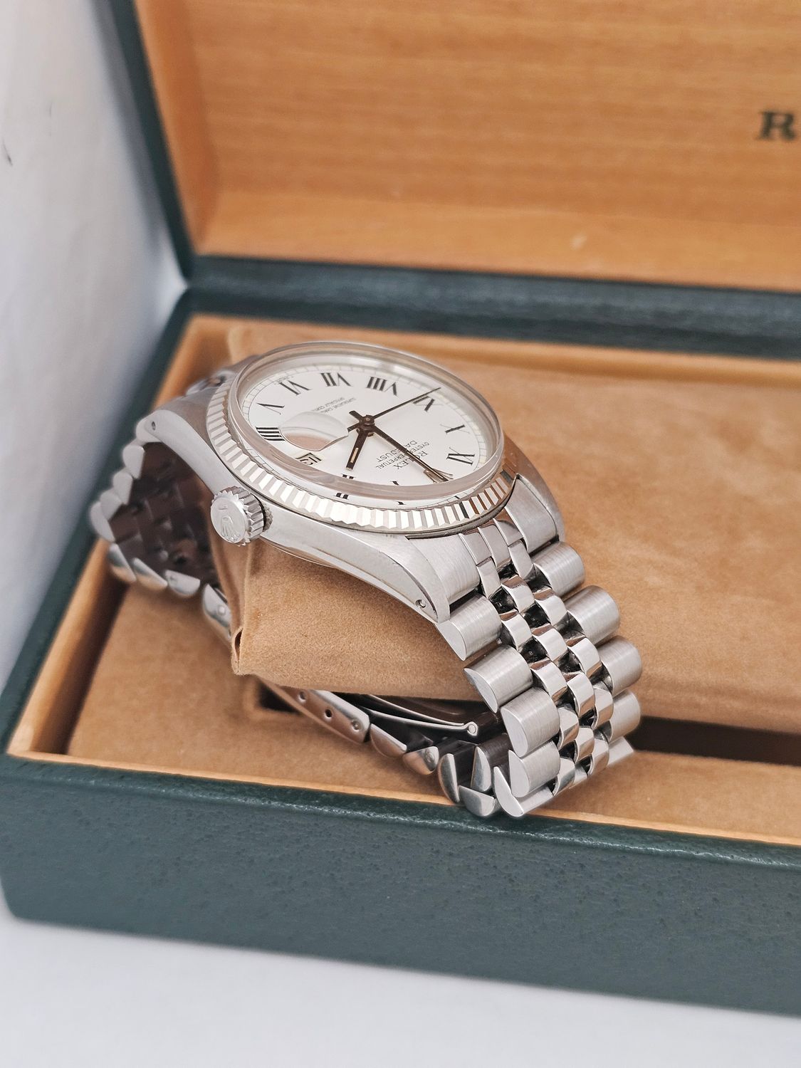 Rolex Datejust Rare Buckley White Dial Watch, Ref 16014 Excellent Condition
