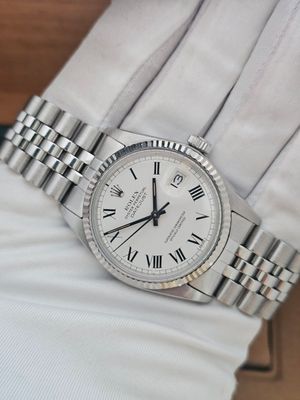 Rolex Datejust Rare Buckley White Dial Watch, Ref 16014 Excellent Condition