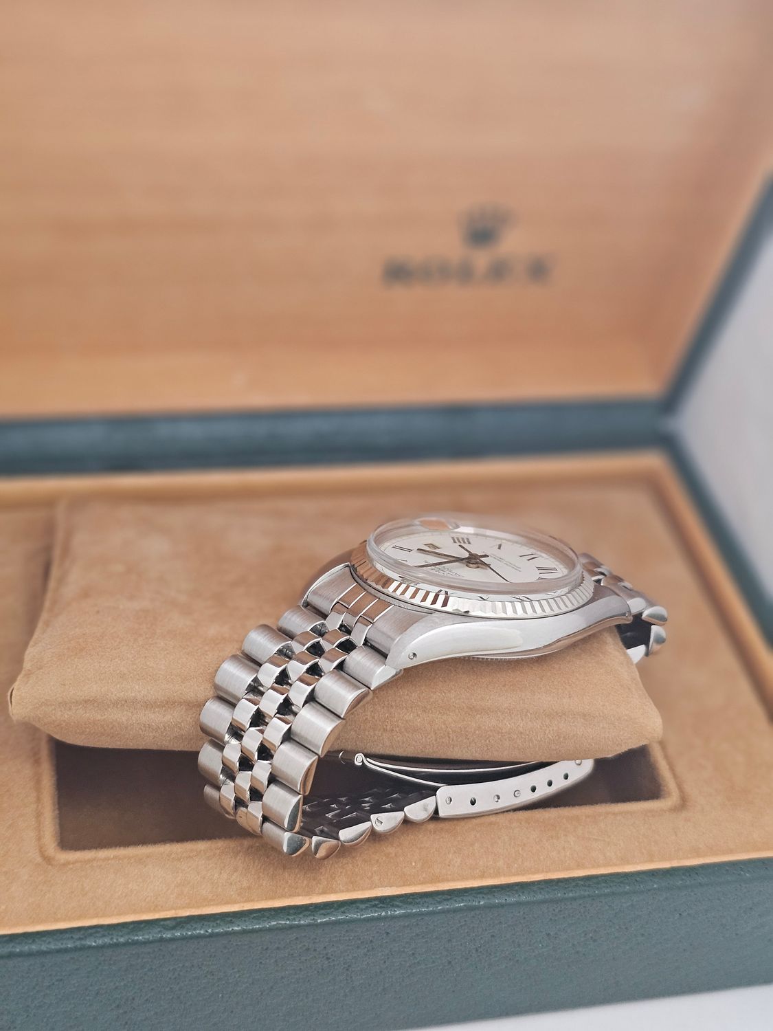 Rolex Datejust Rare Buckley White Dial Watch, Ref 16014 Excellent Condition