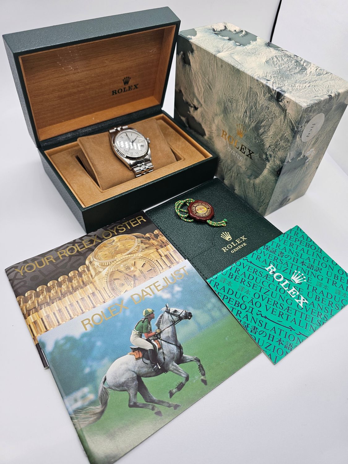 Rolex Datejust Rare Buckley White Dial Watch, Ref 16014 Excellent Condition