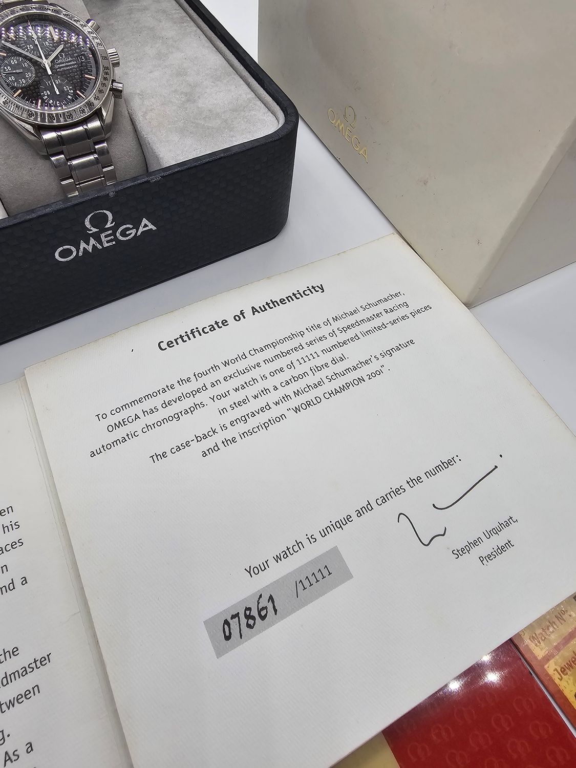 OMEGA Speedmaster Racing Carbon Dial Watch, 3519.50 Michael Schumacher L.Edition