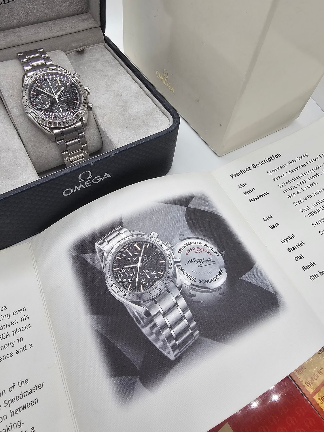 OMEGA Speedmaster Racing Carbon Dial Watch, 3519.50 Michael Schumacher L.Edition