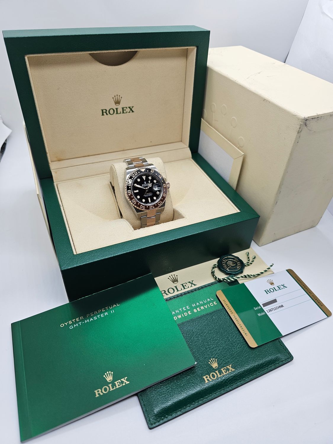 Rolex GMT Master II Rootbeer Watch Ref 126711CHNR, 2019 Box &amp; Papers