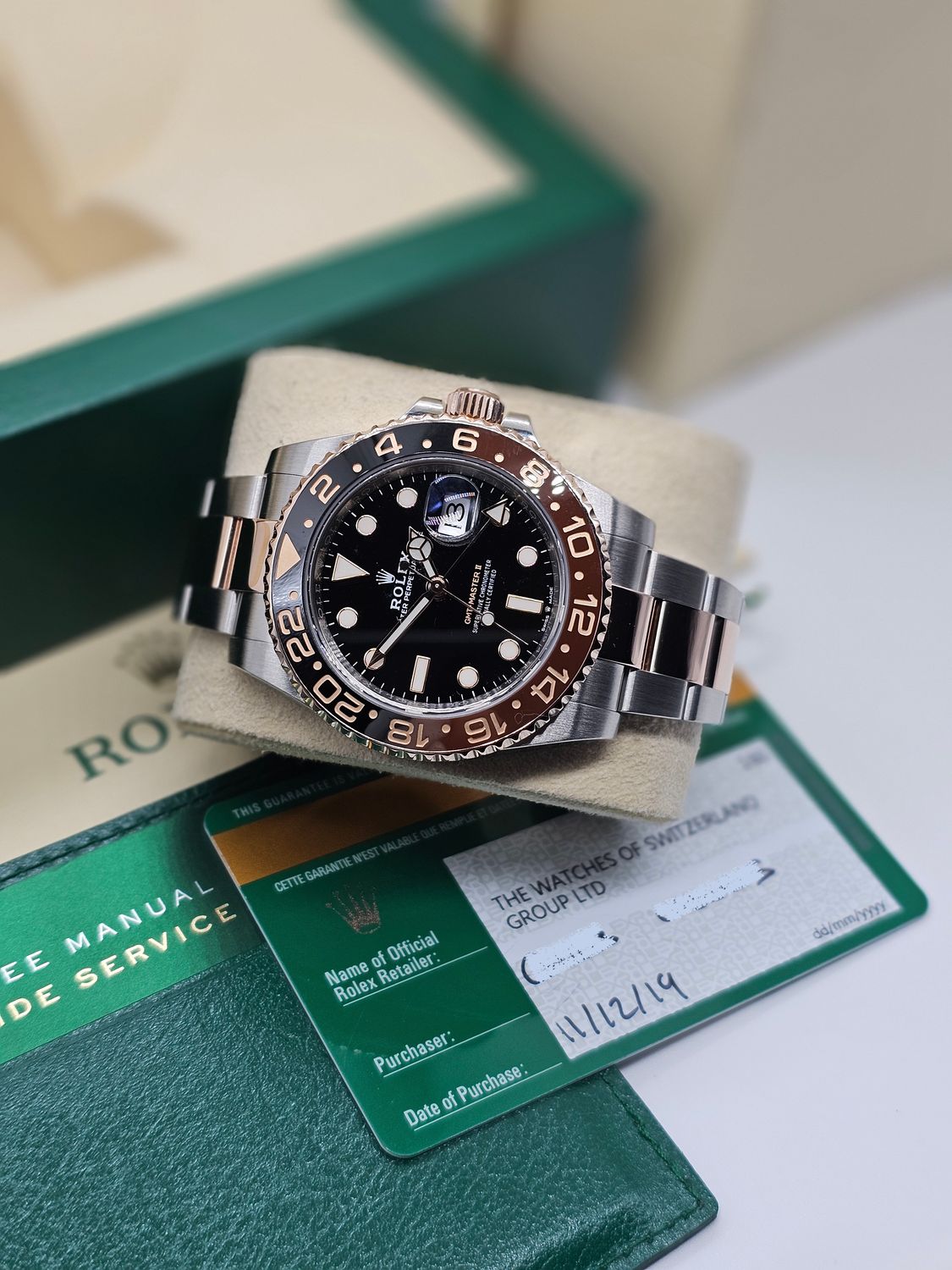 Rolex GMT Master II Rootbeer Watch Ref 126711CHNR, 2019 Box &amp; Papers