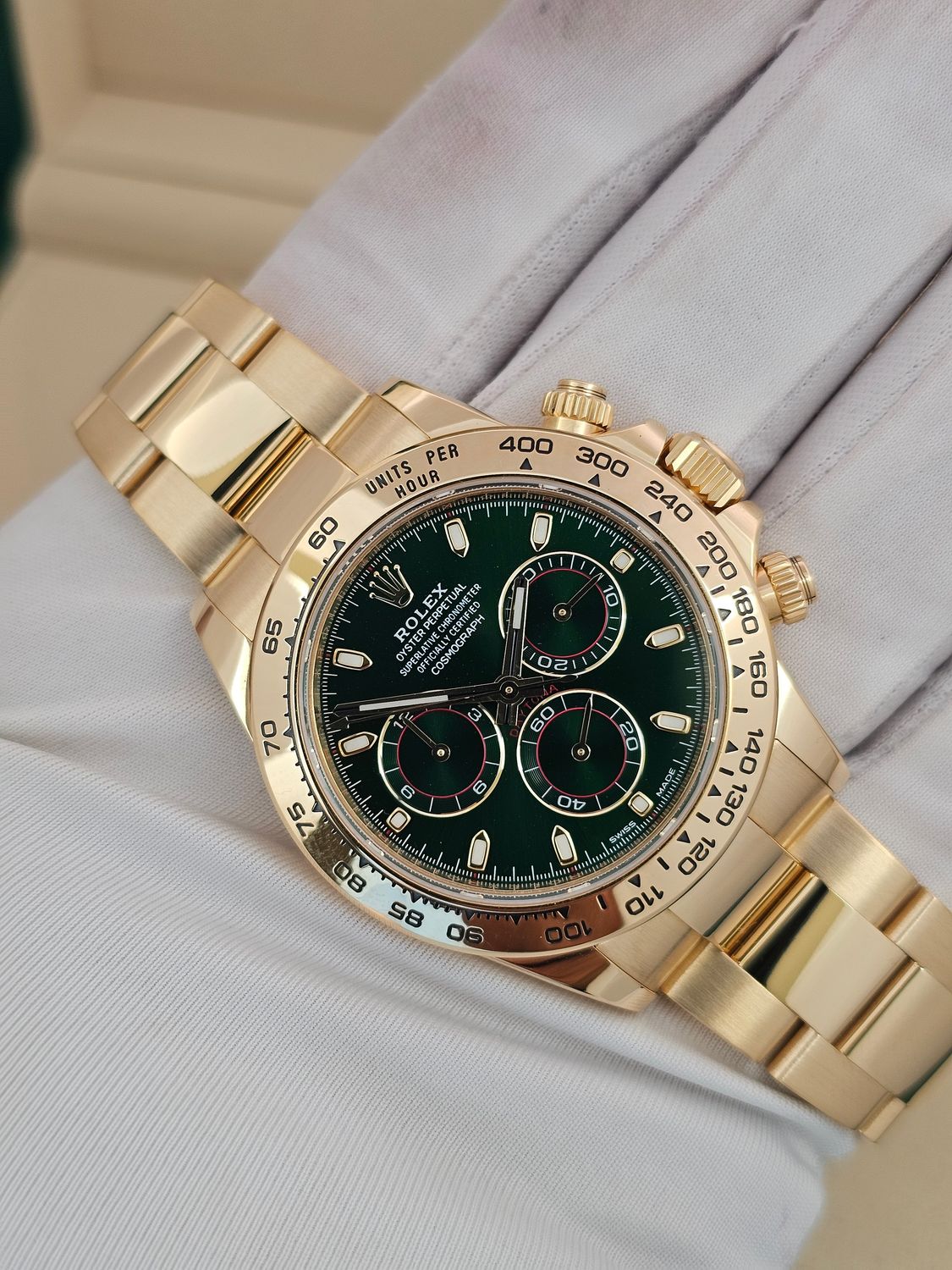 Rolex Cosmograph Daytona Watch Ref 116508 Full Set 2022 Green Dial John Mayer