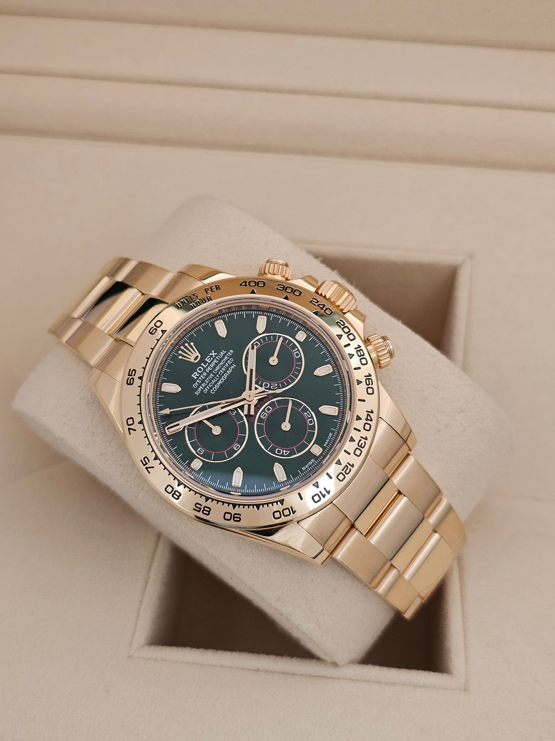 Rolex Cosmograph Daytona Watch Ref 116508 Full Set 2022 Green Dial John Mayer