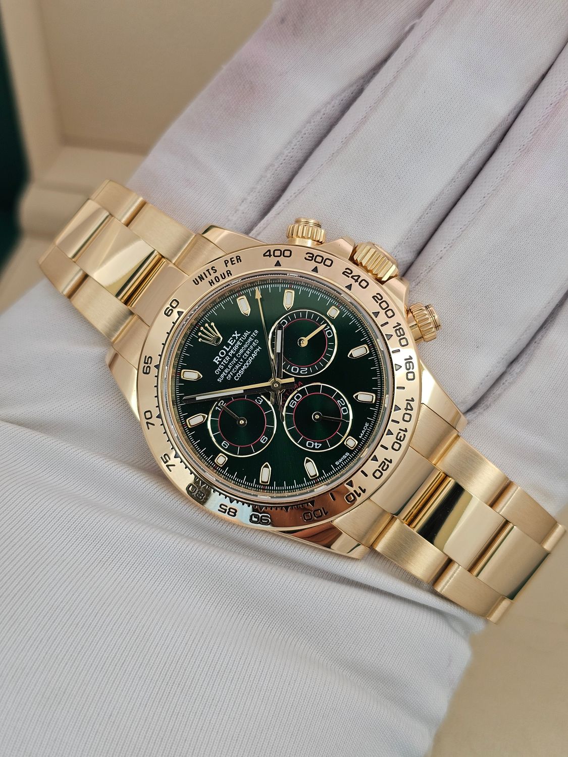 Rolex Cosmograph Daytona Watch Ref 116508 Full Set 2022 Green Dial John Mayer