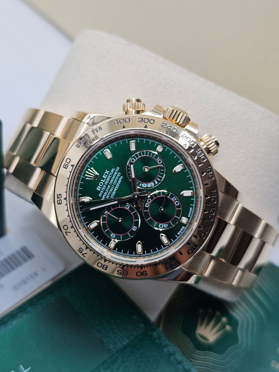 Rolex Cosmograph Daytona Watch Ref 116508 Full Set 2022 Green Dial John Mayer