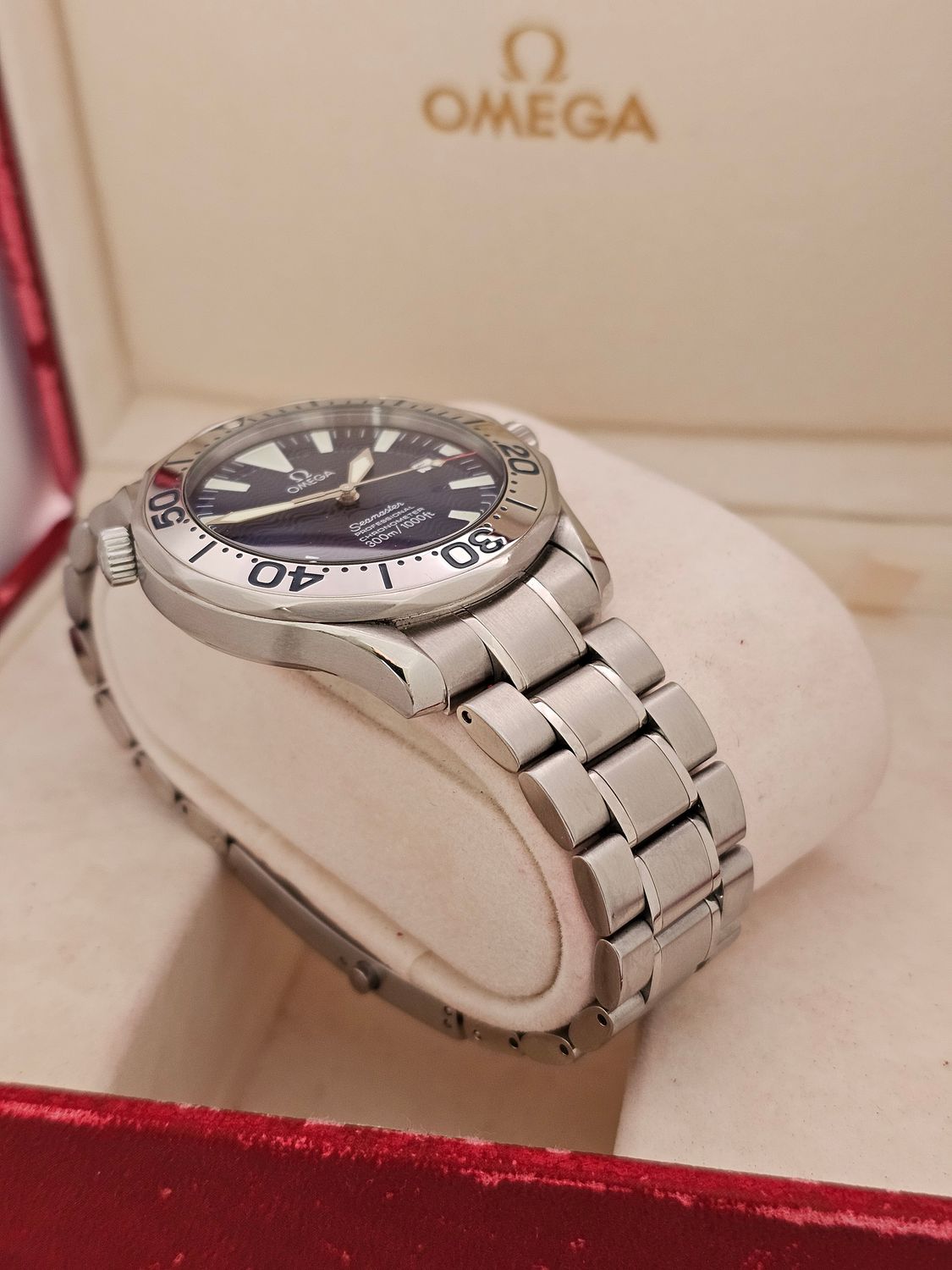 OMEGA Seamaster 300 Pro Blue Men&#39;s Watch - 2255.80.00, 2001 Full Set, Original Purchase Receipt