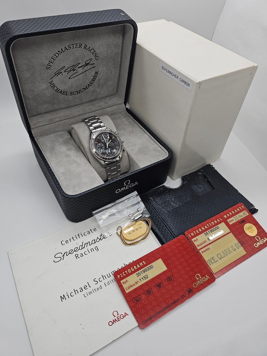 OMEGA Speedmaster Racing Watch, 3519.50.00 Michael Schumacher L.Edition B&amp;P