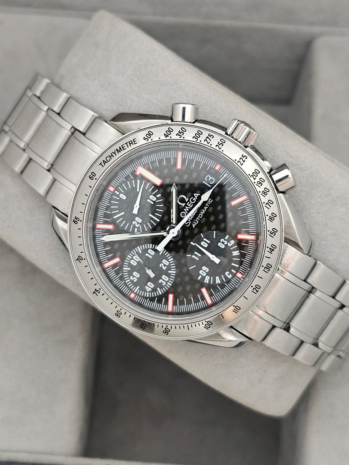 OMEGA Speedmaster Racing Watch, 3519.50.00 Michael Schumacher L.Edition B&amp;P