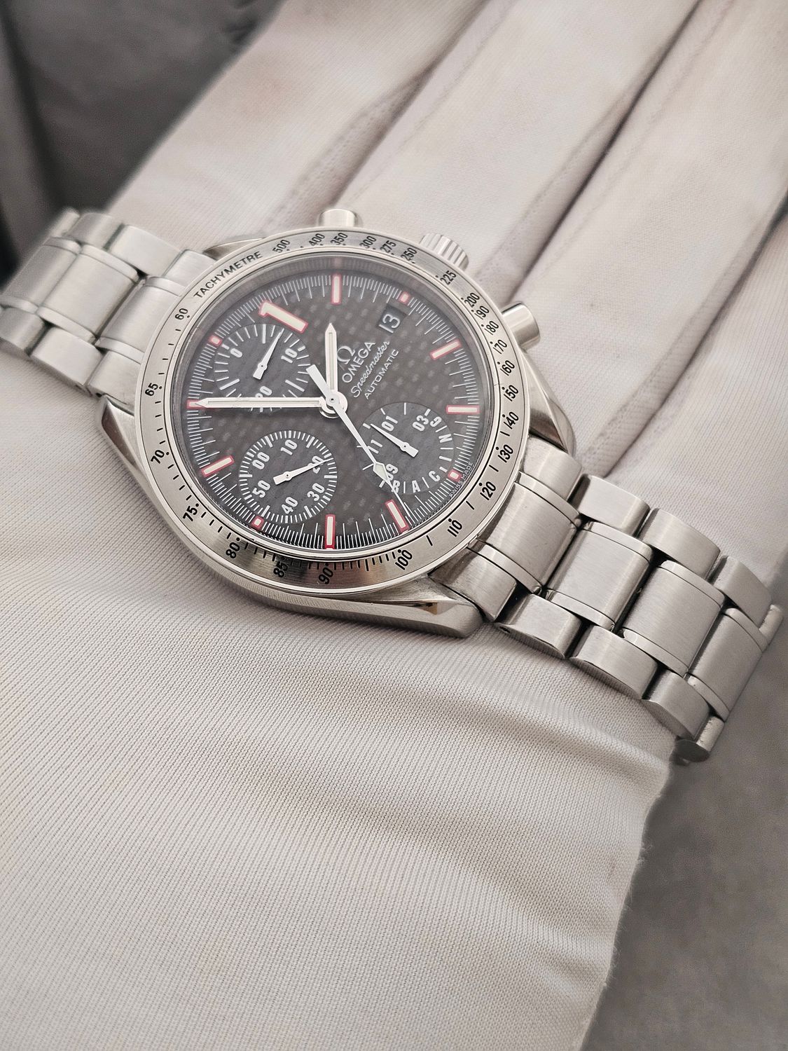OMEGA Speedmaster Racing Watch, 3519.50.00 Michael Schumacher L.Edition B&amp;P