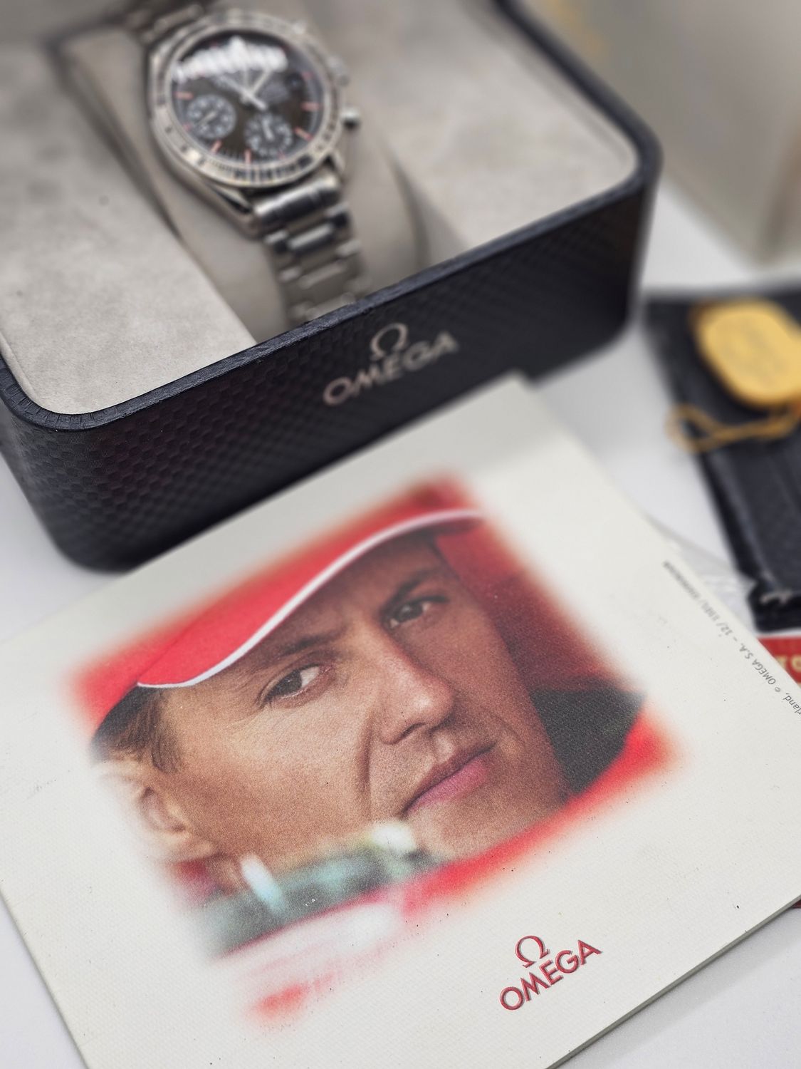 OMEGA Speedmaster Racing Watch, 3519.50.00 Michael Schumacher L.Edition B&amp;P