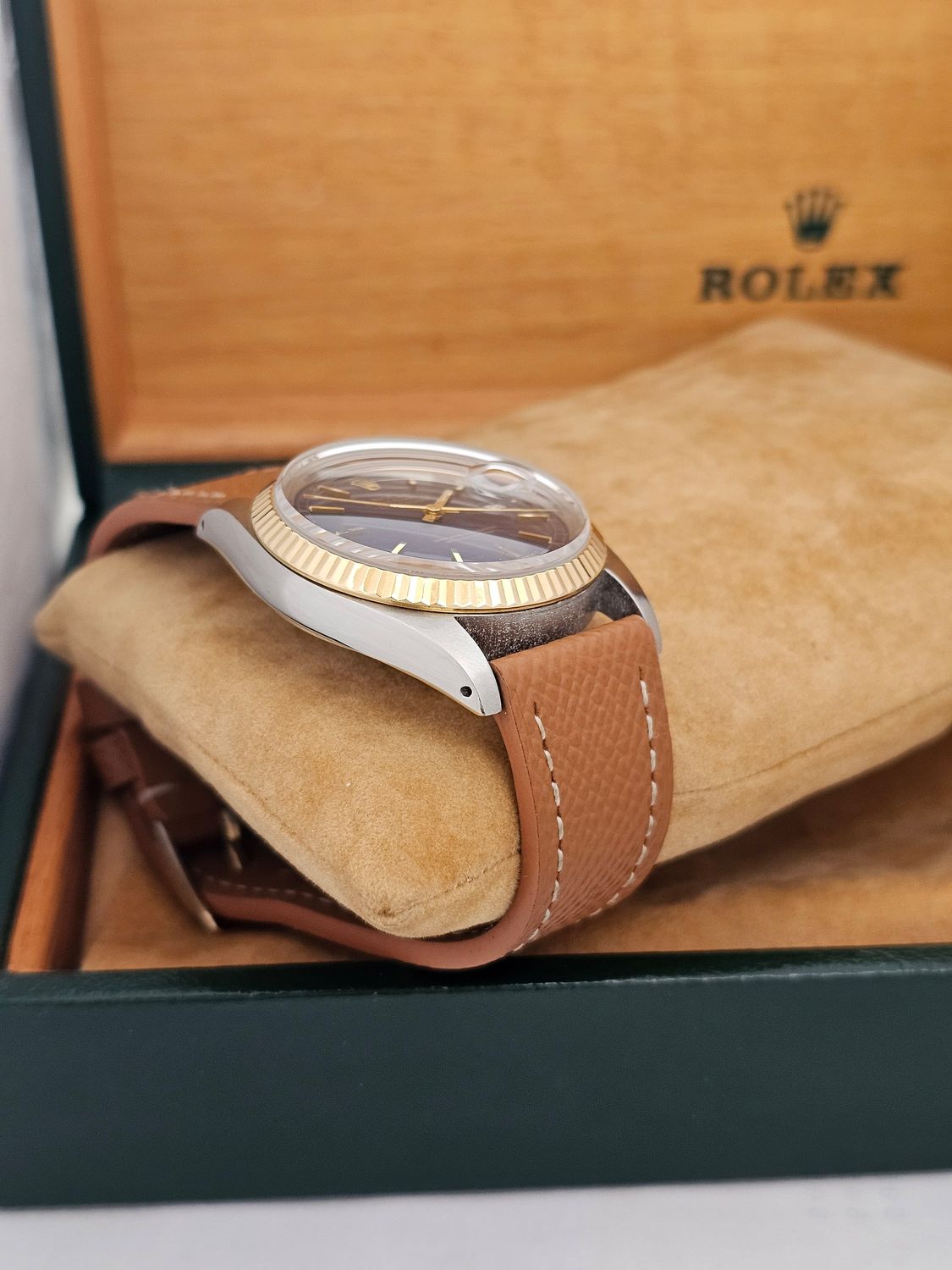 Rolex Datejust Blue Men&#39;s Watch - 16013 with Linen Dial