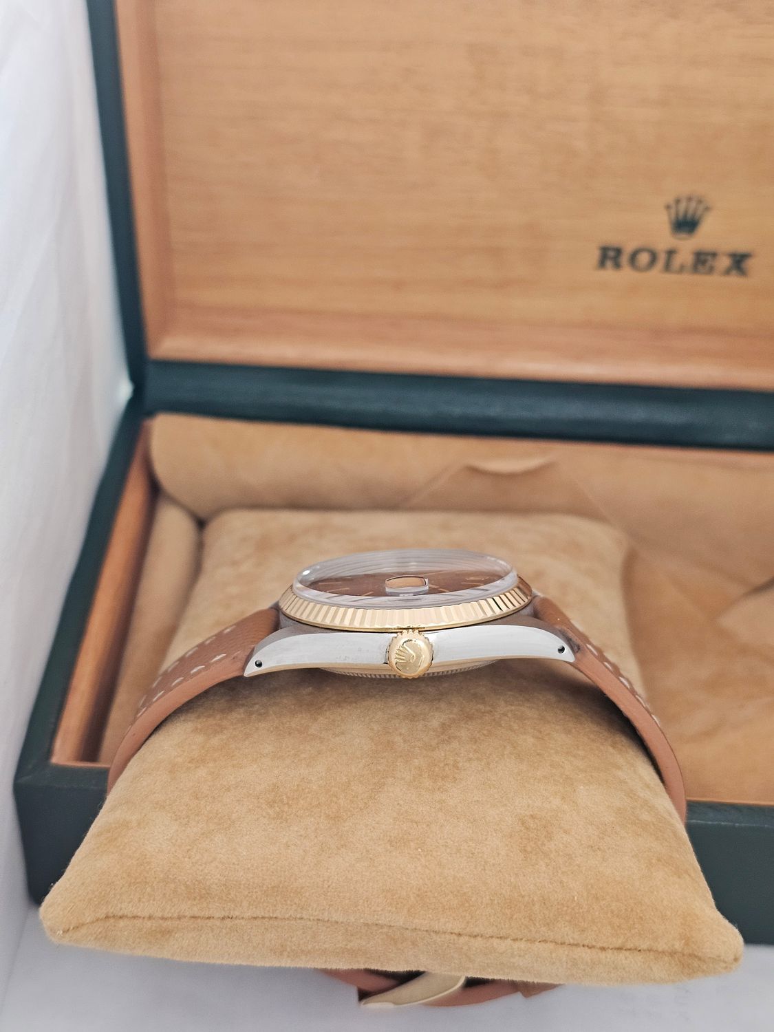 Rolex Datejust Blue Men&#39;s Watch - 16013 with Linen Dial